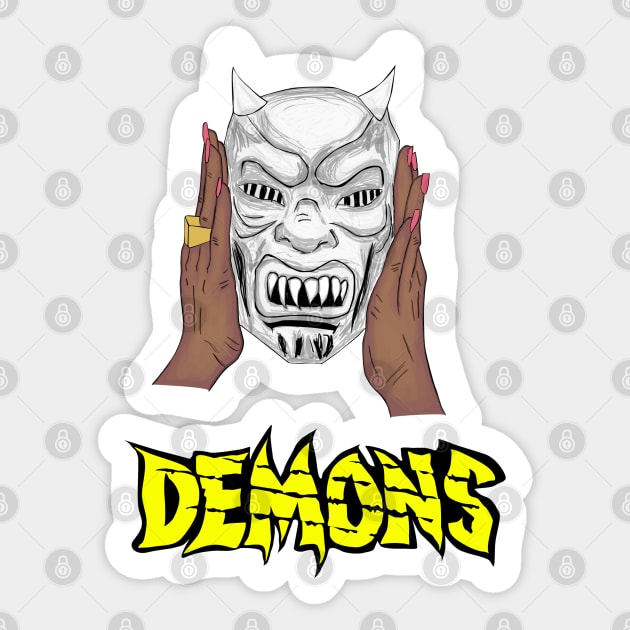Demons Version 3 Sticker by attackofthegiantants